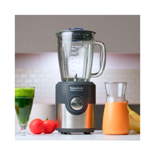 Batidora de vaso TAURUS Power Shake 1600. 1600W, jarra cristal 1,75L, pica hielo.