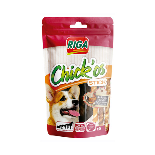 RIGA Snacks para perros de pollo 8 x 80 gr.