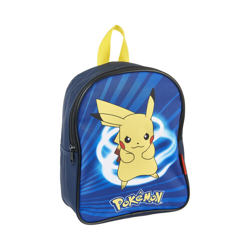 Mochila infantil, POKEMON PIKACHU, 1 compartimento, color azul, ALCAMPO.