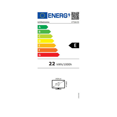 TV 68,6 cm (27) LED LG 27615S-WZ, Full HD, WEB OS 2HDMI 1USB, color blanco.
