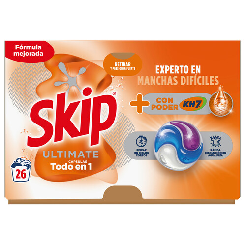 SKIP KH-7 Ultimate Detergente en cápsulas poder 22 lav.