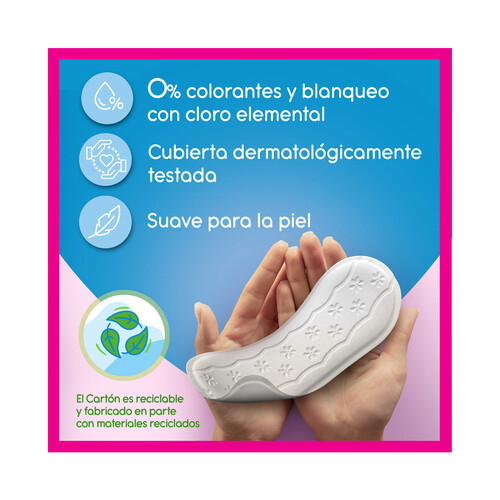 CAREFREE Cotton feel Protege slips normal, transpirables, ultrafinos y con fragancia fresca 20 uds.