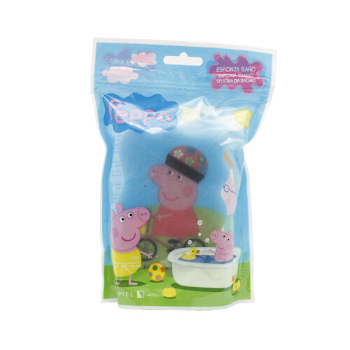 SUAVIPIEL Esponja de baño infantil, apta para todo tipo de pieles SUAVIPIEL Peppa pig.