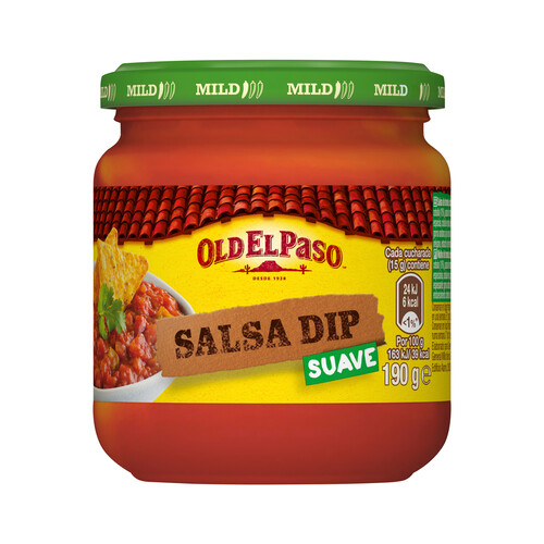 OLD EL PASO Salsa Dip (tomate, cebollas y pimiento) suave OLD EL PASO 190 g.