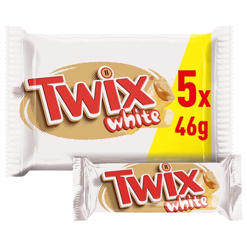 TWIX White Barras de chocolate blanco  5 x 2x23 g) 230 g.
