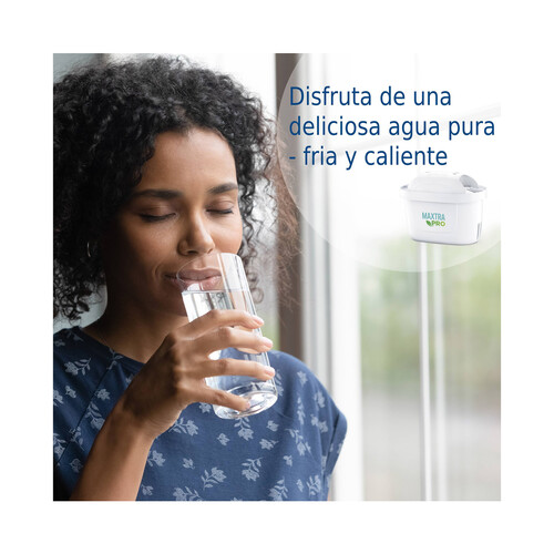 BRITA Jarra con filtro de agua Aluna blanca (2,4 l) incl. 1x cartucho MAXTRA PRO All-in-1 - jarra para frigorífico con  digital.