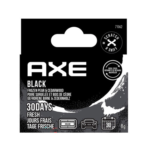 2 recambios de ambientador rejilla coche  AXE Black.