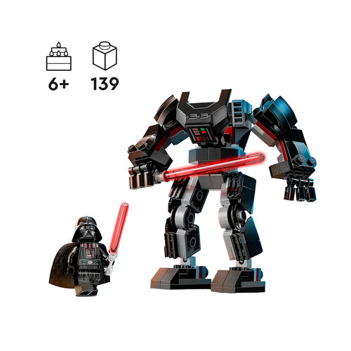 LEGO Star Wars Meca de Darth Vader con espada láser roja