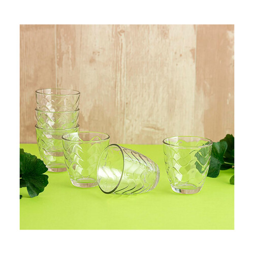 Set de 6 vasos de vidrio 26cl, transparente Waves QUID.