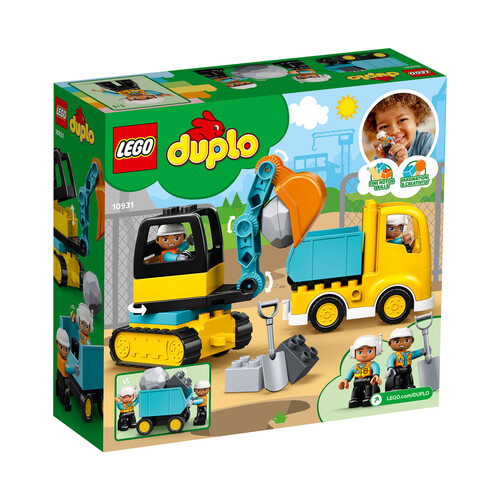 Juego de construcción Camión y excavadora con orugas con 20 piezas LEGO Duplo 10931.