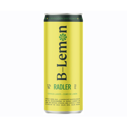 B LEMON Radler Cerveza con limón en lata 33 cl. 