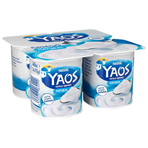 YAOS Yogur natural estilo griego  de Nestlé 4 x 115 g.