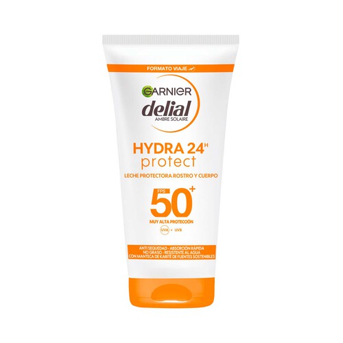 DELIAL Hydra 24h protect de Garnier Leche protectora para rostro y cuerpo con FPS 50+ (muy alto) 50 ml.
