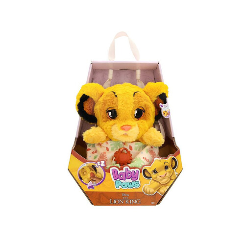 Peluche de Simba Baby Paws Love & Care, con varios sonidos, inclye pilas, 24 cm, 