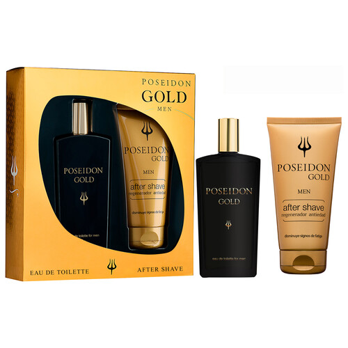 POSEIDON Gold Estuche regalo para hombre con colonia y after shave.