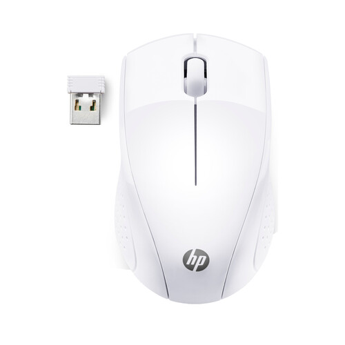 Ratón inalámbrico HP 220 (7KX12AA) blanco, 1600dpi, conexión Usb.