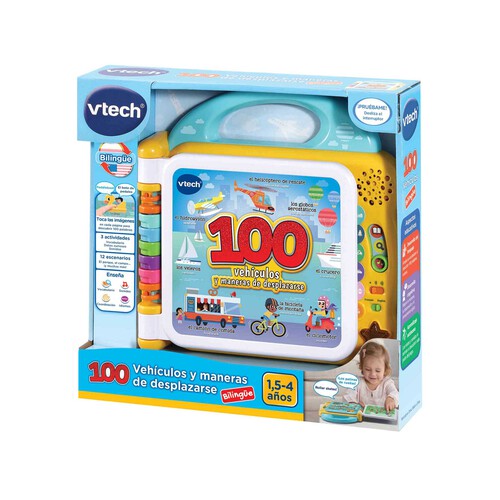 VTECH Libro interactivo: Mis primeras 100 palabras bilingüe, español e inglés.