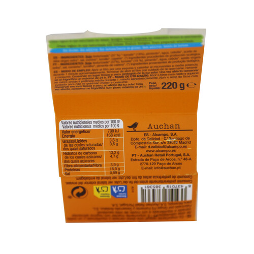 ALCAMPO ECOLÓGICO Crema vegana de soja texturizada con tomate ALCAMPO ECOLÓGICO 220 gr.