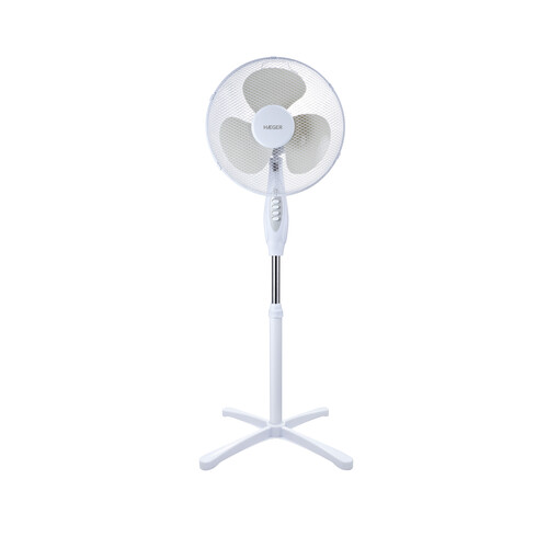 Ventilador de pie HAEGER Cross Wind, 45W, diámetro 40cm, 3 velocidades, altura 130cm.