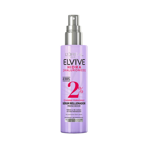 ELVIVE Sérum capilar rellenador con complejo Hialurónico, para cabello deshidratado ELVIVE Hidra hialurónico 150 ml.