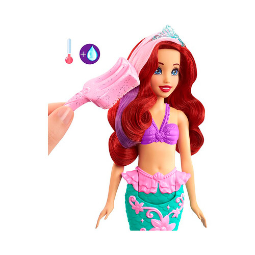 Muñeca DISNEY PRINCESS Ariel Splash cambia color, +4 años.