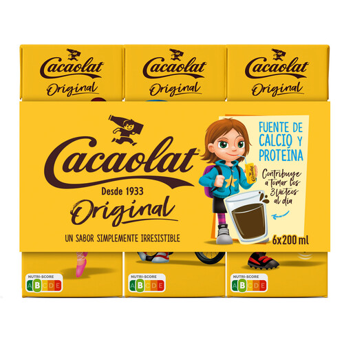 CACAOLAT Batido de chocolate CACAOLAT Original 6 x 200 ml.