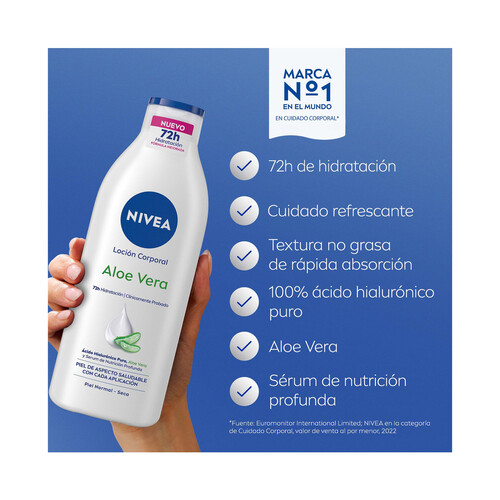 NIVEA Loción corporal hidratante con aloe vera para pieles normales a seca NIVEA 400 ml.