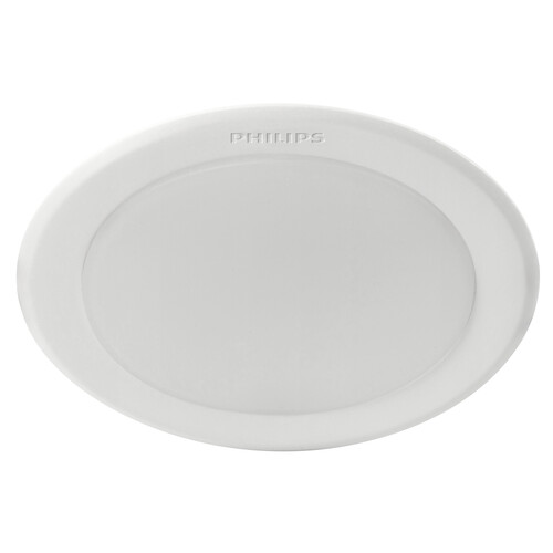 Downlight empotrable redondo 6W, 9,5cm, luz neutra 4000K, PHILIPS, color blanco.