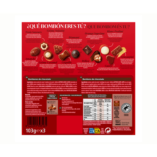 NESTLÉ Bombón caja roja 2 x 103 gr + 1 gratis