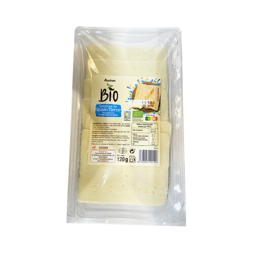 Queso madurado elaborado con leche ecológica pasteurizada de vaca ALCAMPO ECOLÓGICO 120 g.