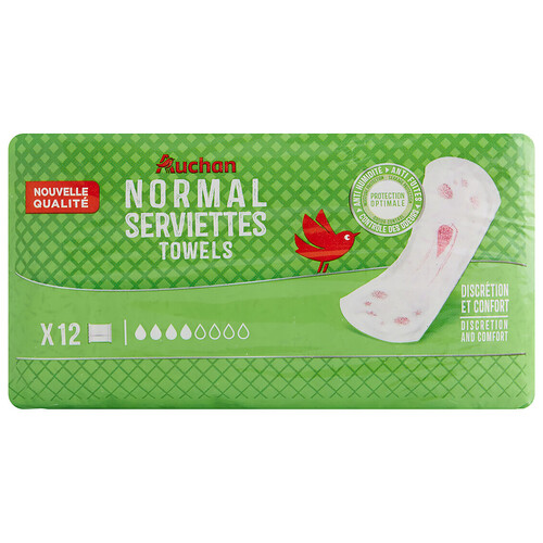 PRODUCTO ALCAMPO Compresa de incontinencia normal, para mujeres con pérdidas de orina leves a moderadas 12 uds.