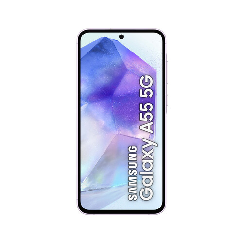 SAMSUNG Galaxy A55 5G violeta, 128GB + 8GB, móvil 17cm (6,6). SM-A556BLVAEUB