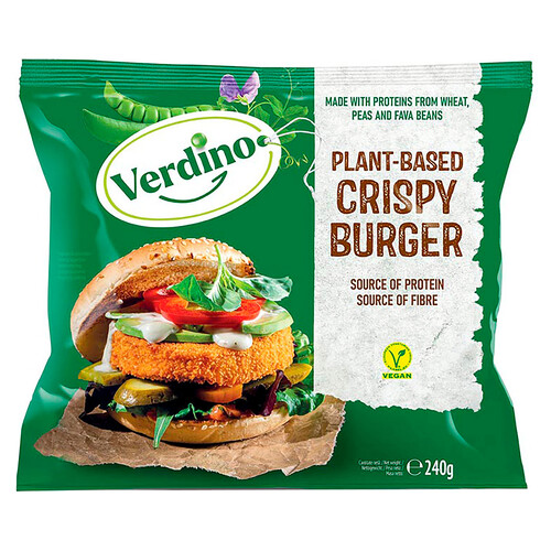 VERDINO Crispy burger vegetal 240 g.