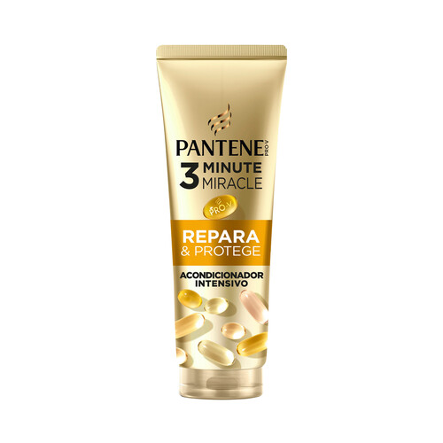 PANTENE 3 Minute miracle Acondicionador intensivo reparador y protector, para cabellos secos y dañados 220 ml.