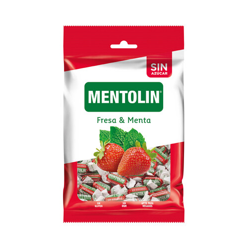 MENTOLIN Caramelos de fresa mentolada MENTOLIN 115 g.