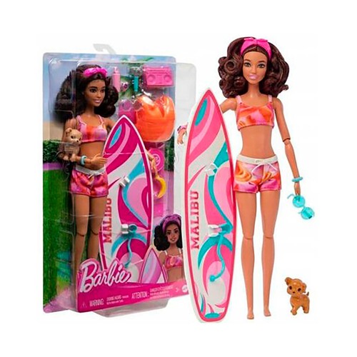 Muñeca BARBIE con tabla de surf. 1Ud.