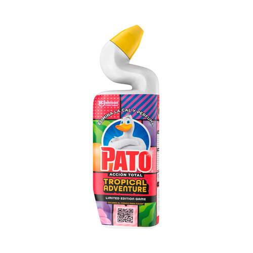 PATO Tropical adventure Limpiador líquido de WC con acción total (elimina la cal y perfuma) 750 ml.