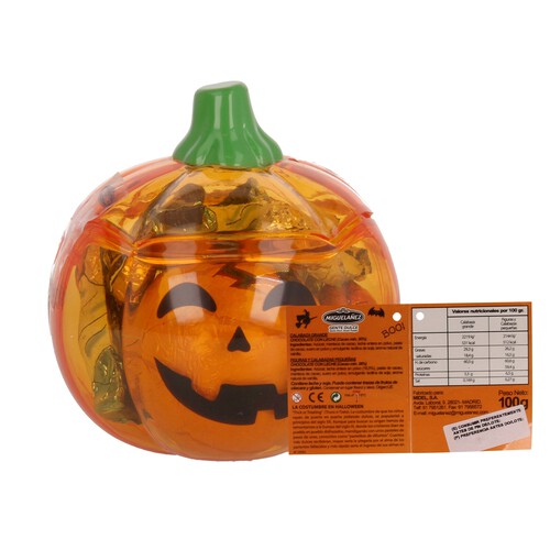 Calabaza Halloween con bolas de chocolate MIGUELAÑEZ 100 gr,