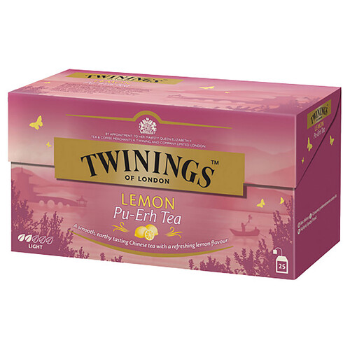 Té rojo pu-erh al limón TWININGS 25 uds. 50 gr,