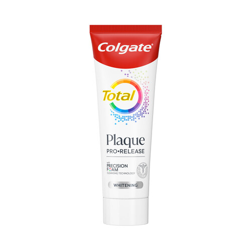 COLGATE Total expert Pasta de dientes blanqueante y anti-placa con espuma de precisión 75 ml.