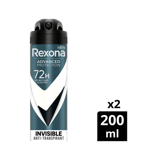 REXONA Desodorante en spray para hombre con protección 72 horas REXONA Black&White 2x200 ml.