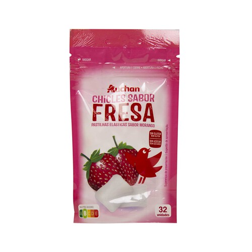 PRODUCTO ALCAMPO Chicles de fresa en grageas sin azúcares añadidos, con edulcorantes PRODUCTO ALCAMPO paquete de 32 uds.45 g.