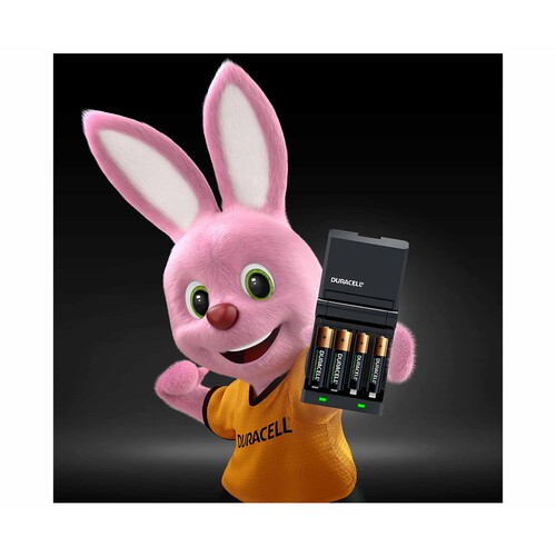 Pack cargador de pilas y 4 pilas recagables (2xAA + 2xAAA) DURACELL.