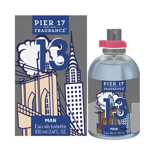 PIER 17 13 Eau de toilette para hombre con vaporizador en spray 100 ml.