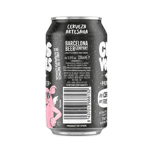 CERDOS VOLADORES Cerveza brown lata 33 cl.