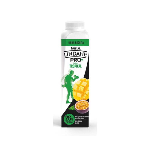 LINDAHLS Bebida láctea proteína tropical sin azúcar añadido 345 ml.