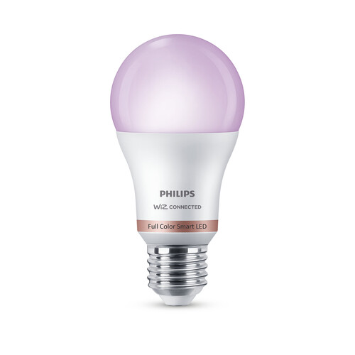 Bombilla Led inteligente E27, WiFi + Bluetooth, 8W=60W, blanco + RGB multicolor, 806lm, PHILIPS.