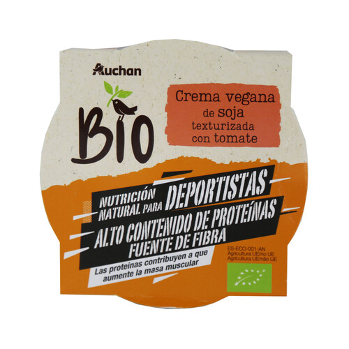 ALCAMPO ECOLÓGICO Crema vegana de soja texturizada con tomate ALCAMPO ECOLÓGICO 220 gr.