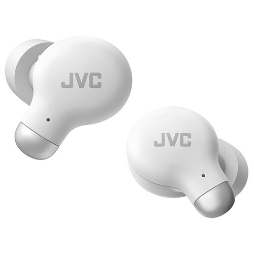 Auriculares Bluetooth tipo intrauditivo JVC HA-A25T con estuche de carga,, color blanco.