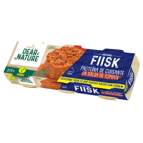 FIISK Proteína de guisante en salsa de tomate, 3 uds, 70 g.